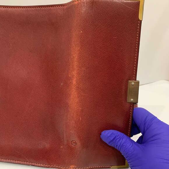 Gucci Brown Leather Clutch Bag Sku#84262 (gently used) - Picture 11 of 12